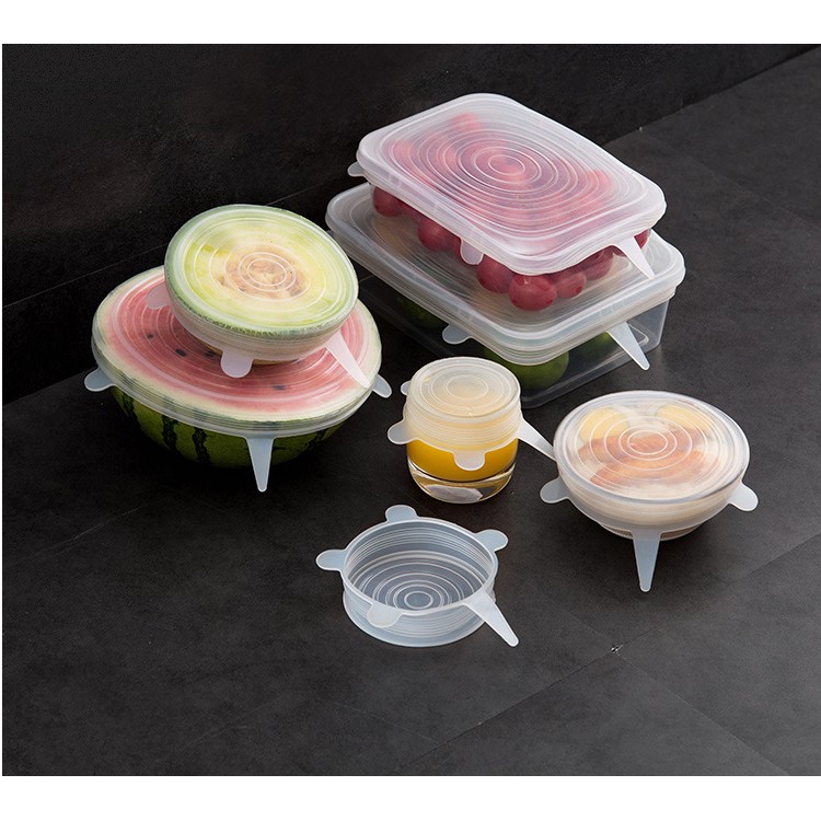 Bộ 6 Nắp Silicon Đậy Tô Chén Bảo Quản Thực Phẩm 365 Độ