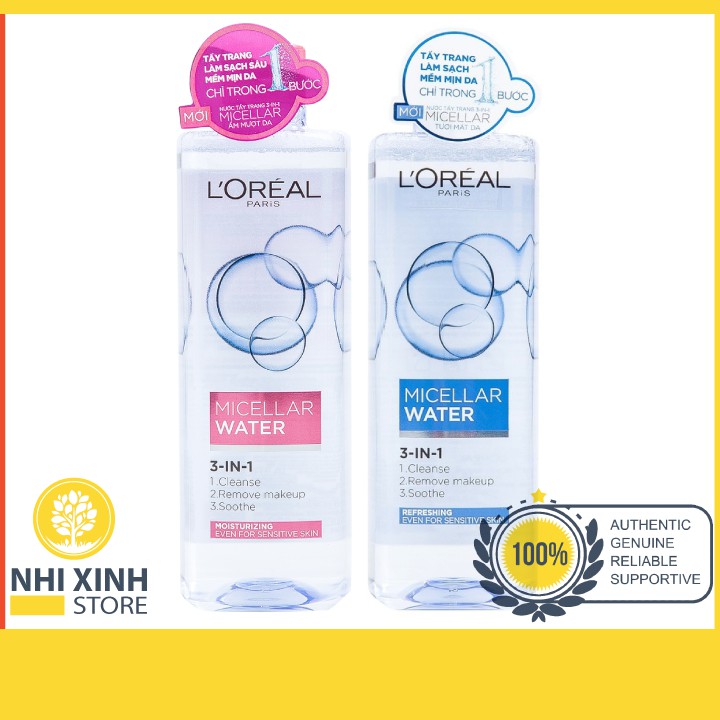 [GIÁ HỦY DIỆT] Nước tẩy trang Loreal - L'Oreal Paris 3-in-1 Micellar Water 400ML