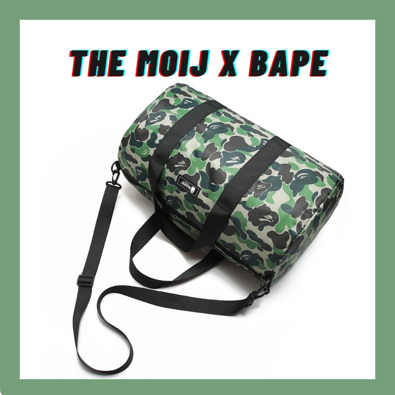 Túi trống Bape Camo 2020 - APE Boston Big Duffle Bag e-MOOK Magazine