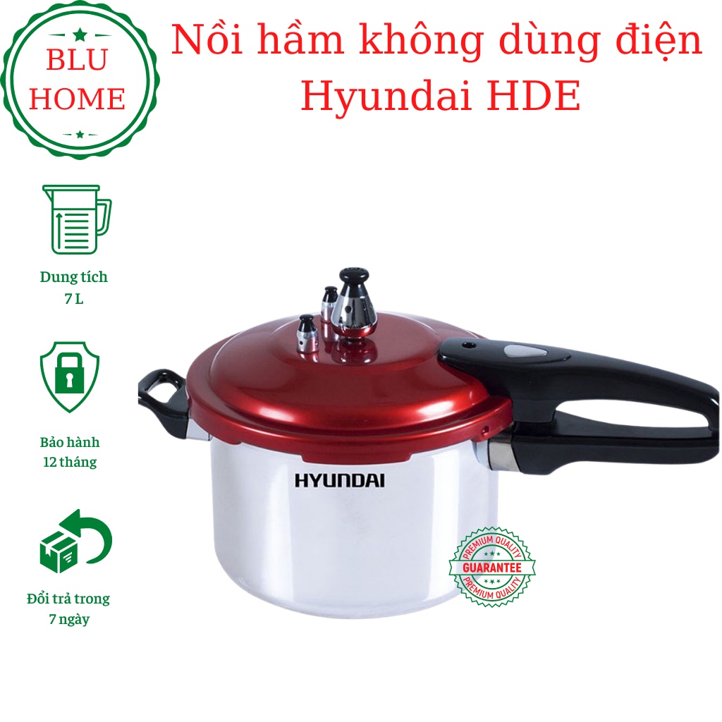 Nồi Áp Suất, NỒI HẦM Đáy Từ HYUNDAI HDE 2402G/R 3 Dung Tích, Giữ Nhiệt Đến 9h, Tiết Kiệm Năng Lượng.