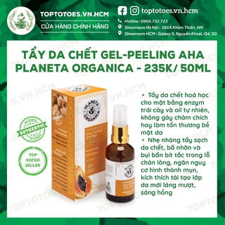 Tẩy da chết hoá học Planeta Organica Gel-peeling AHA đu đủ giúp da láng mịn, căng bóng, hồng hào