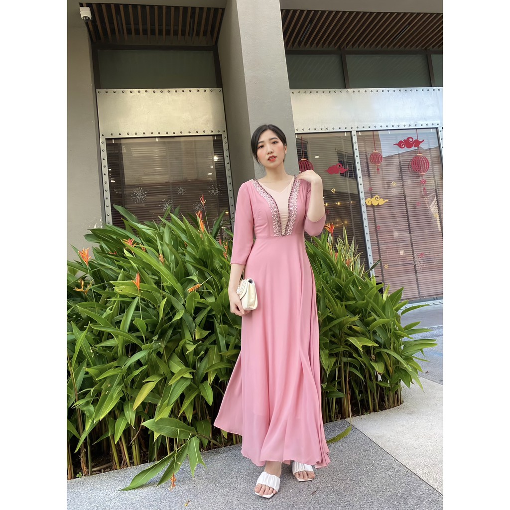 đầm dạ hội trung niên nữ,thiết kế sang trọng cao cấp