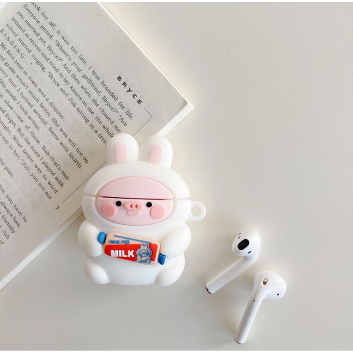 Vỏ case tai nghe airpod 1/2 hình thú cưng dễ thương, vỏ ốp case airpod pro nhiều mẫu mã