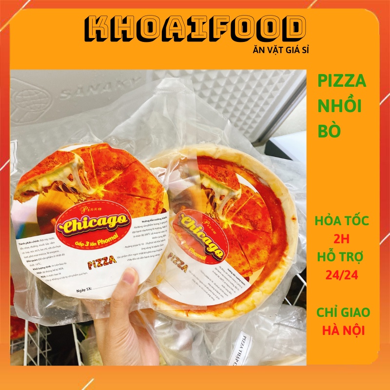 Pizza nhồi chicago vị bò x3 lần phô mai siêu hot