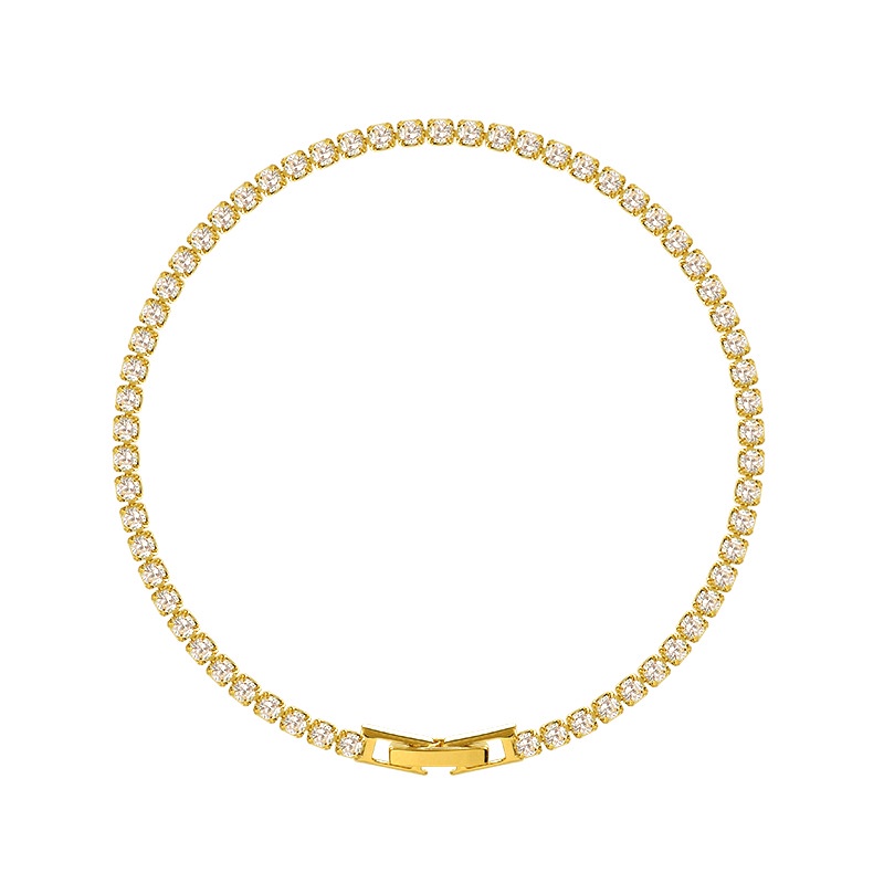Vòng Tay Thiết Kế Cỡ Nhỏ Đính Đá Zircon Thời Trang Sang Trọng Cho Nữ