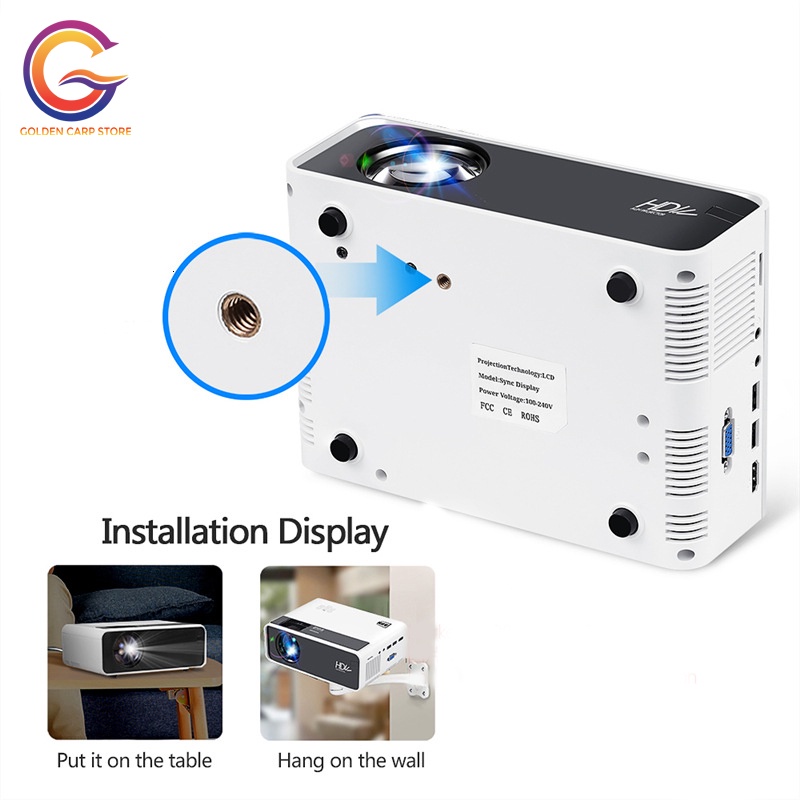 Máy chiếu AUN C90 HD Plus hệ điều hành Androi - D60s - Bảo hành 12 tháng