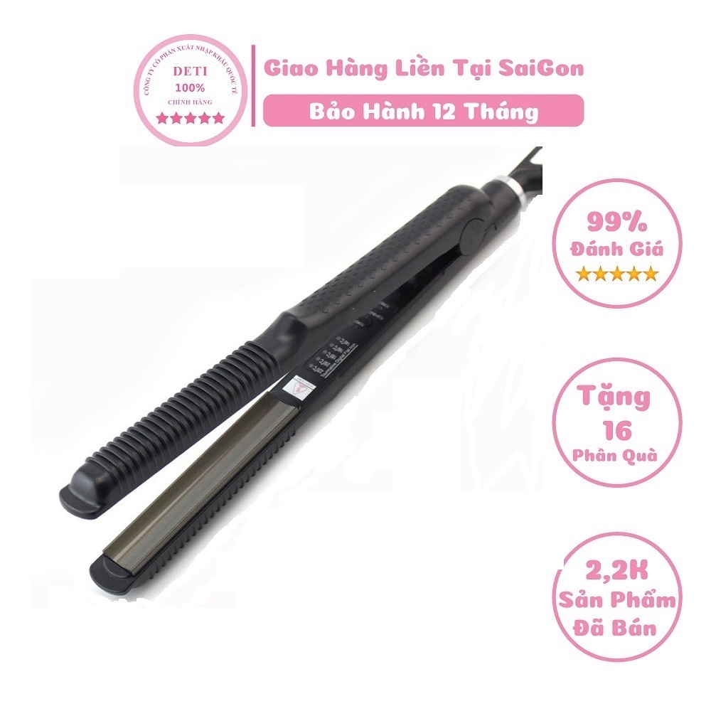 Máy ép làm duỗi là kéo kẹp tóc mini 3 in 1 thẳng tạo kiểu tóc đa năng 4 mức nhiệt cao cấp hàng chính hãng