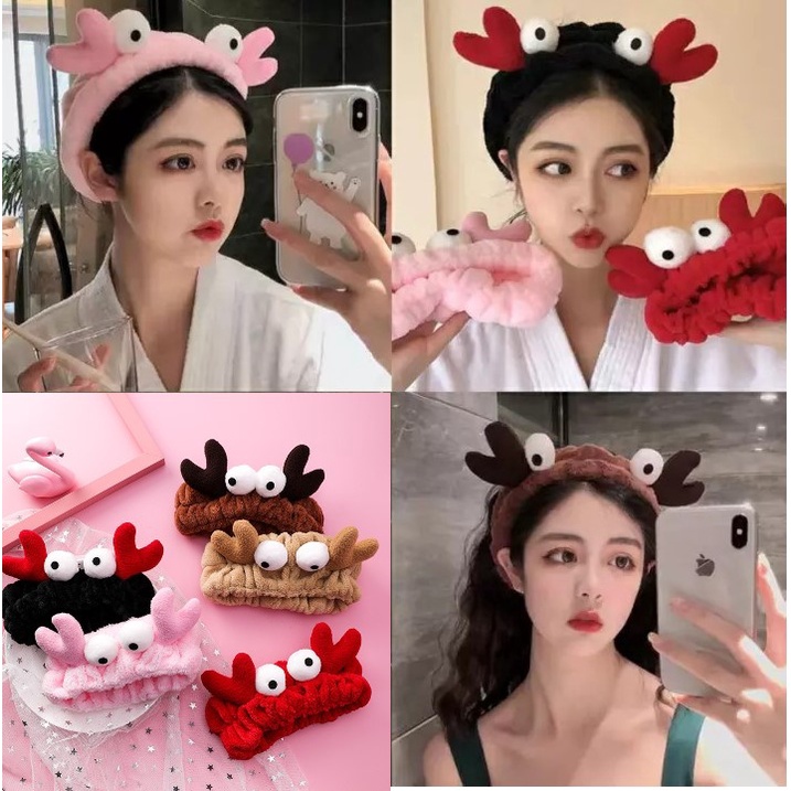 Băng Đô Turban Con Cua 3D Mắt Lồi Siêu Cute