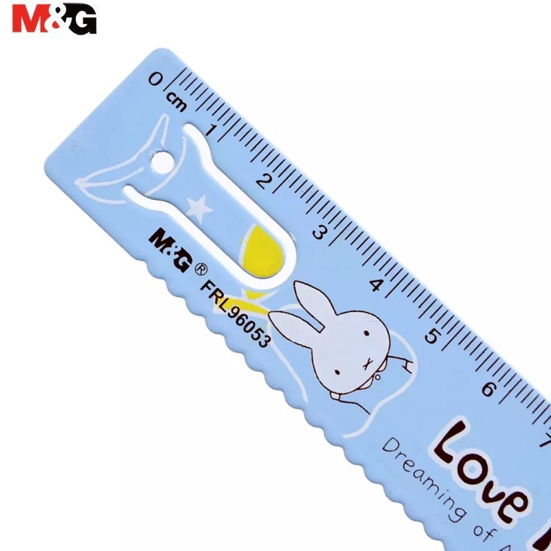 Thước kim loại 15cm M&G 96053 / Thước sắt kỹ thuật 2 tác dụng