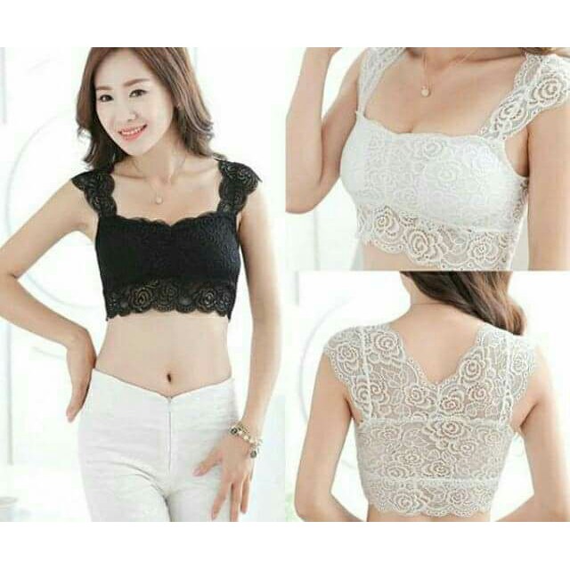 ÁO BRA REN HOA HỒNG CÁNH TIÊN