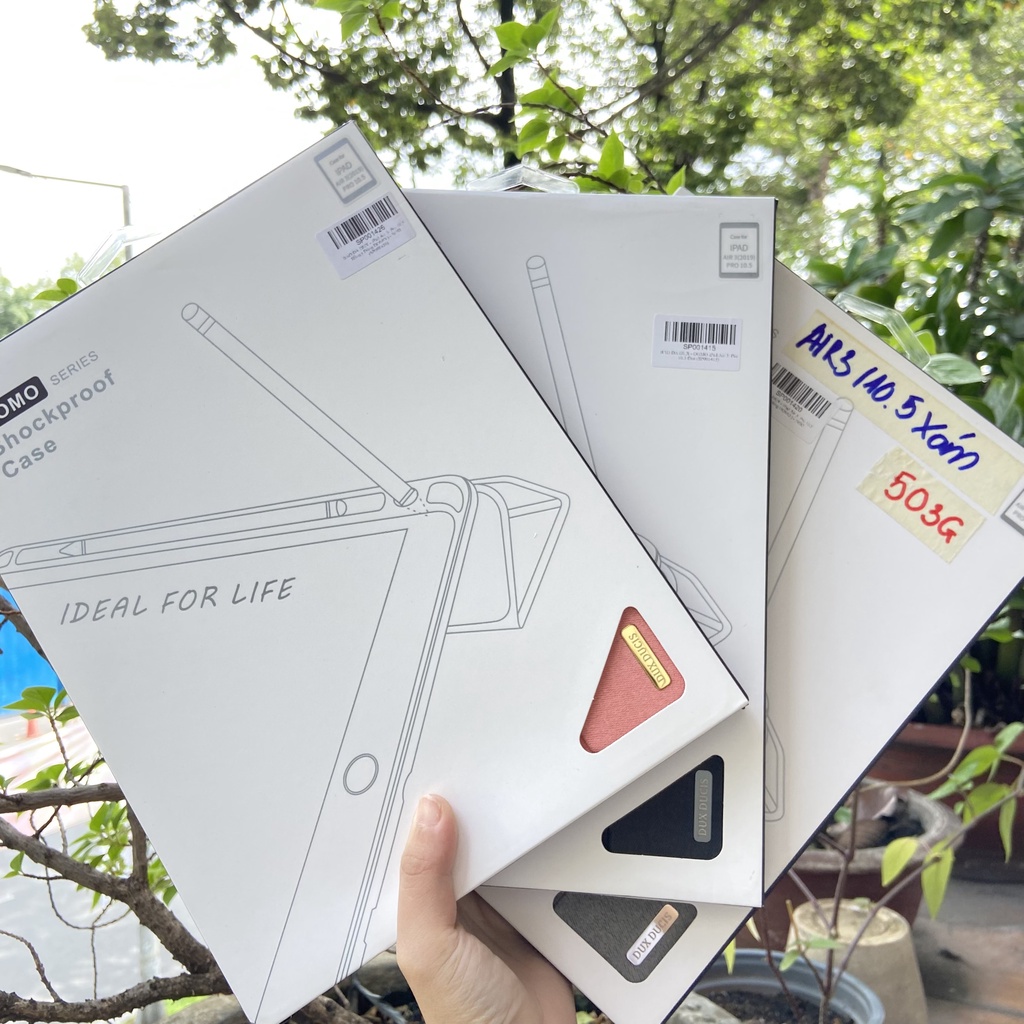 [Hỏa Tốc HCM] Bao da DUX DUCIS iPad Air 3/ Pro 10.5 inch (DOMO SERIES) - Mặt lưng TPU mềm, Có ngăn đựng bút - Xám