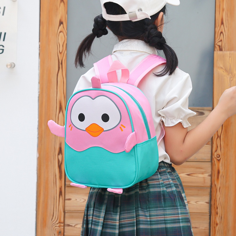 Ba Lô Hình Chim Cánh Cụt Hoạt Hình Thiết Kế Mới Đáng Yêu Dành Cho Bé