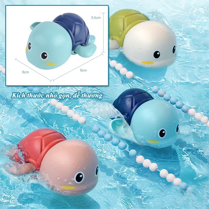 Combo 3 Rùa Cute Vặn Cót, Bơi Được Dưới Nước – Đồ Chơi Khi Tắm Cho Bé Yêu 00204