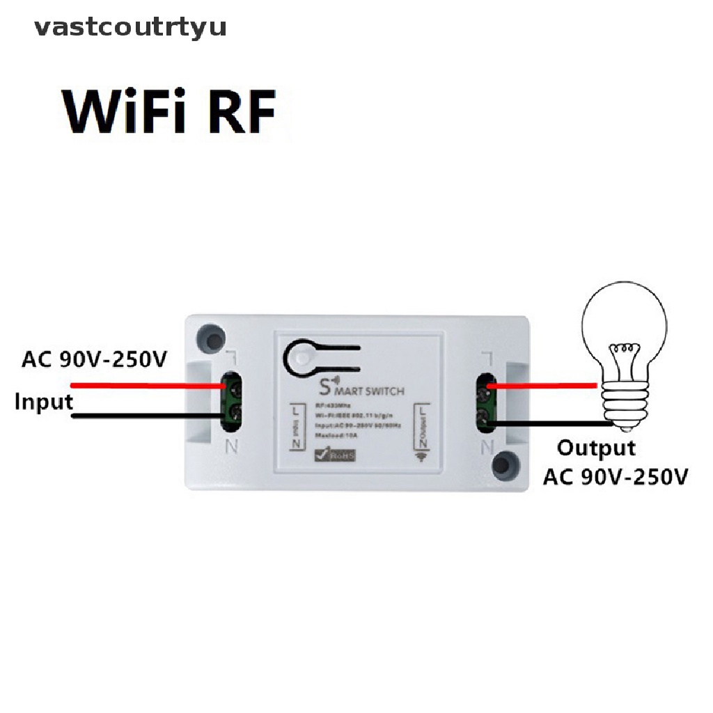 Công Tắc Thông Minh Không Dây Kết Nối WiFi Điều Khiển Bằng Giọng Nói Tiện Dụng Cho Gia Đình DIY