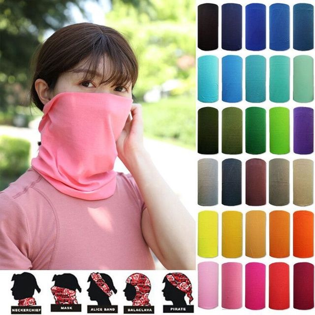 Màu sắc tinh khiết Đa dạng Ma thuật Khăn trùm đầu Chống nắng cho nam và nữ Băng đô chống gió Yếm đội đầu