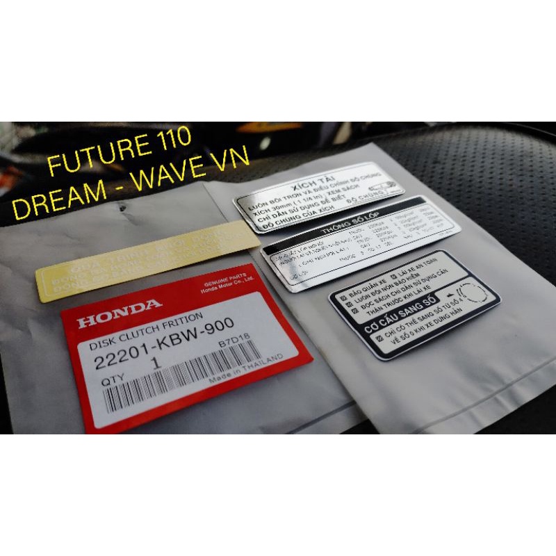 Tem Thông Số - Tem Hộp Xích Dream Wave Future