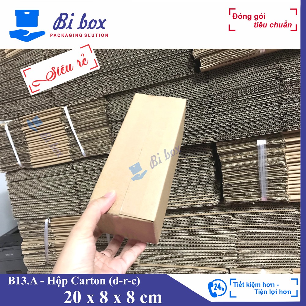 Combo 20 hộp đựng 20x8x8 - hộp carton đóng hàng giá rẻ