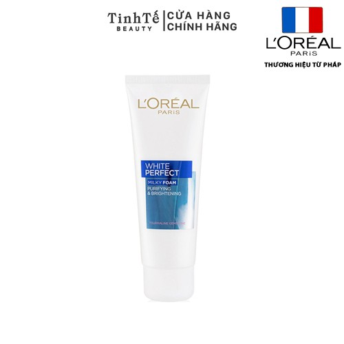 Sữa rửa mặt trắng da L'Oreal Paris White Perfect Milk foam purifying &amp; brightening 50ml / 100ml