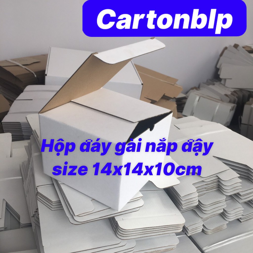 HỘP CARTON ĐÁY GÀI NẮP ĐẬY SIZE 14X14X10CM