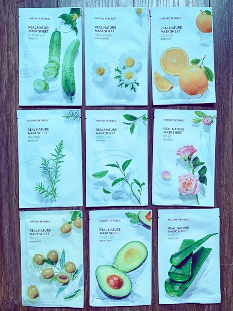 SET 10 MẶT NẠ NATURE REPUBLIC CHÍNH HÃNG