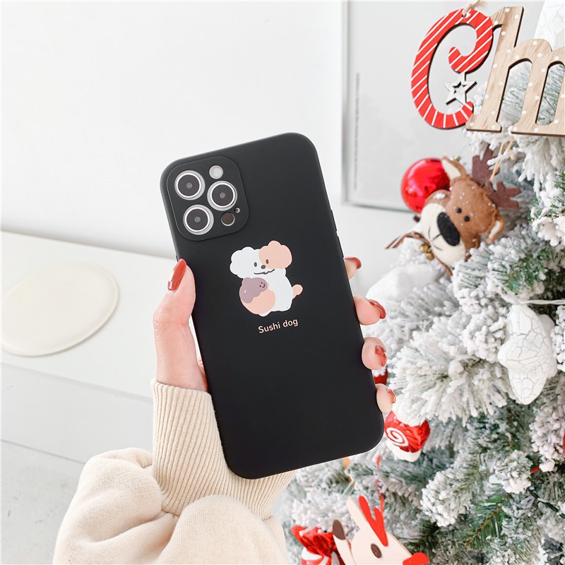 Ốp lưng iphone Sushi Bear cạnh vuông in hình viền 6/6plus/6s/6splus/7/7plus/8/8plus/x/xs/11/12/pro/max/plus/promax