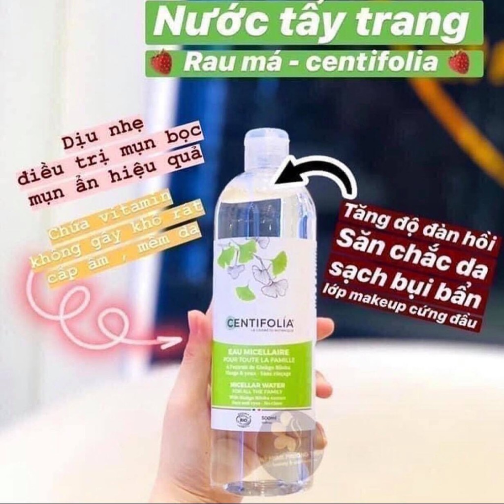 NƯỚC TẨY TRANG RAU MÁ CENTIFOLÍA