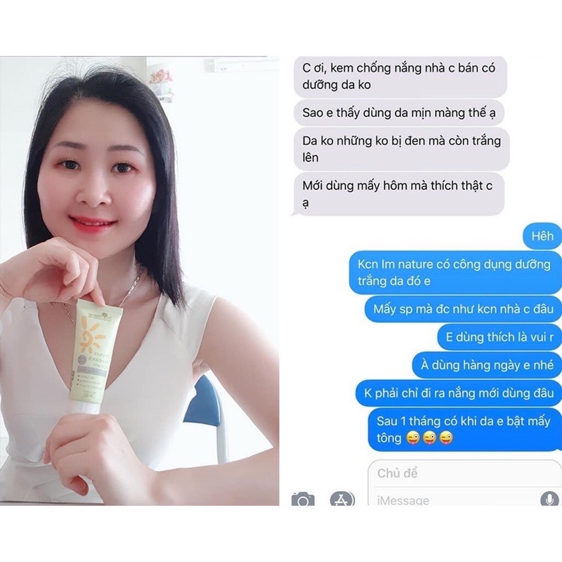 (+Quà) Kem Chống Nắng Perfect Sunblock Cream I'm Nature SPF50/PA+++