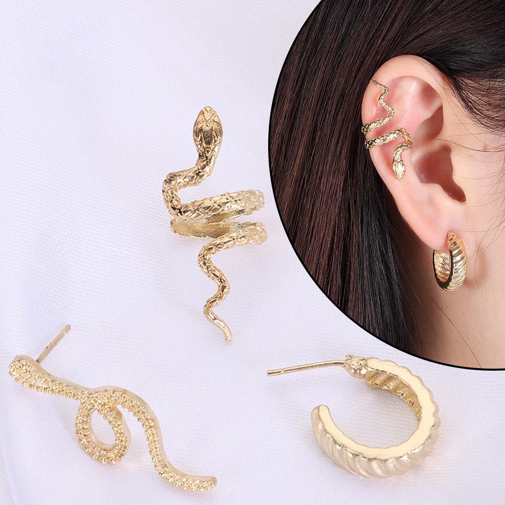 EUTUS Khuyên Vành Tai Hình Con Rắn Thời Trang