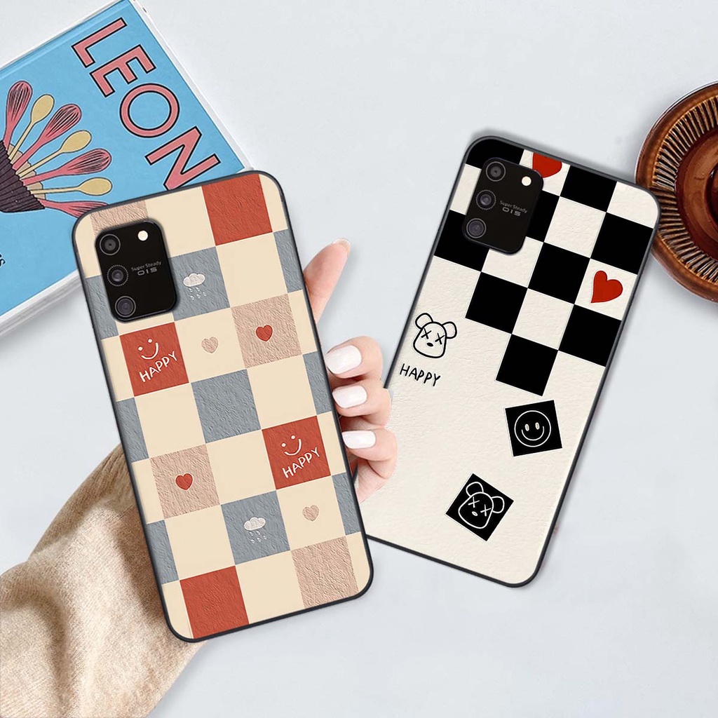 Ốp Samsung S10 Lite caro trái tim cá tính, thời trang siêu đẹp, siêu phong cách
