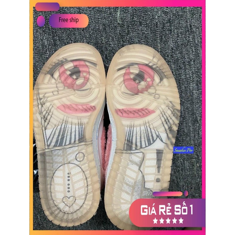 Giày thể thao sneaker Air Jordan 1 Low SE Mighty Swooshers Pink  mắt thần cổ thấp siêu đẹp, cá tính dành cho nữ