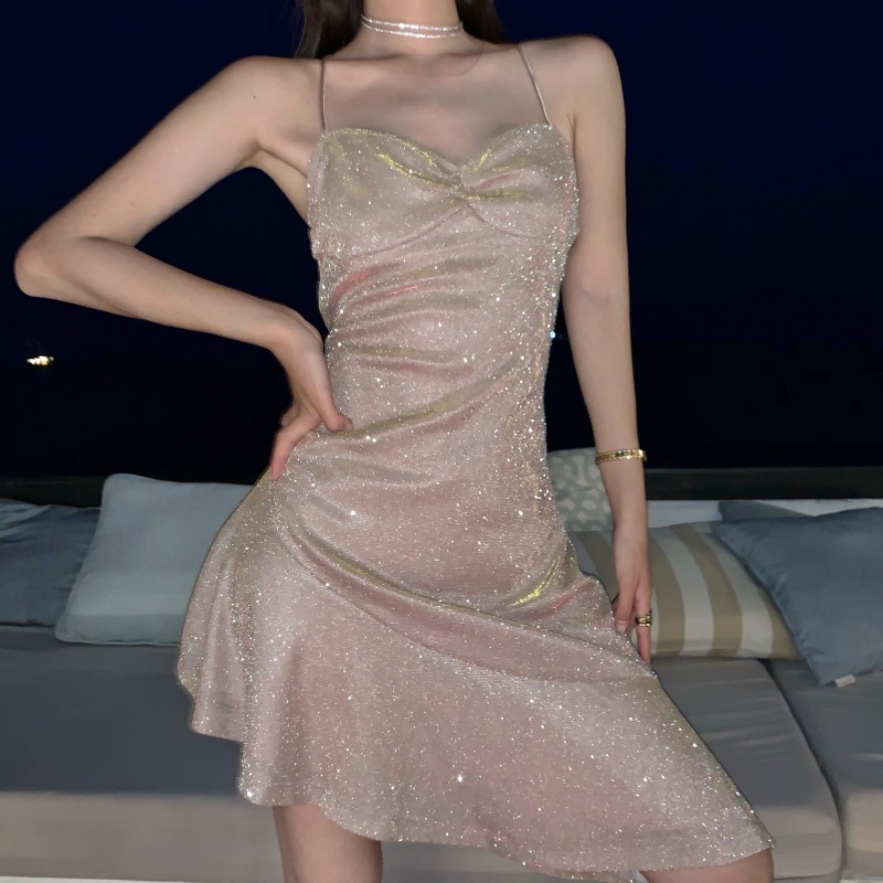 [MURIOKI] [Hàng Có Sẵn] Đầm Mini Ôm Dáng Hở Lưng Gợi Cảm Cho Nữ