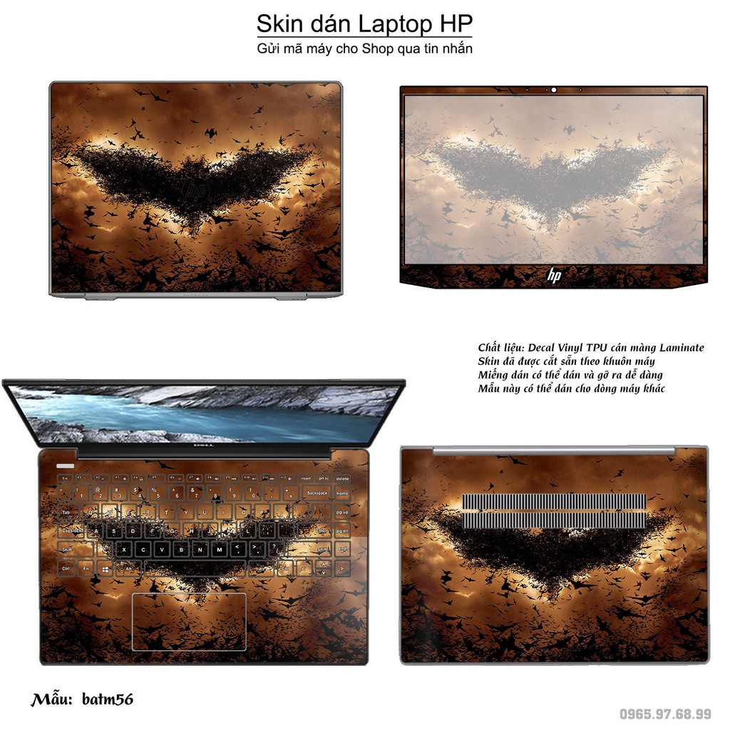 Skin dán Laptop HP in hình Người dơi _nhiều mẫu 3 (inbox mã máy cho Shop)