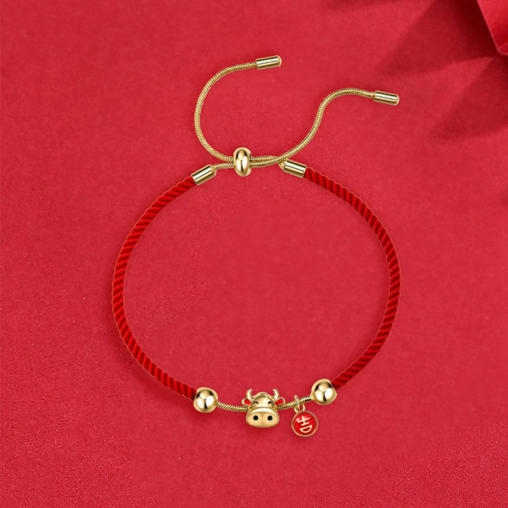 Vòng Tay Dây Thừng Màu Đỏ May Mắn Cho Cặp Đôi