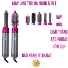 Máy tạo kiểu tóc, lược điện làm tóc đa năng 5in1 kiêm máy sấy tóc tự động, uốn xoăn, làm