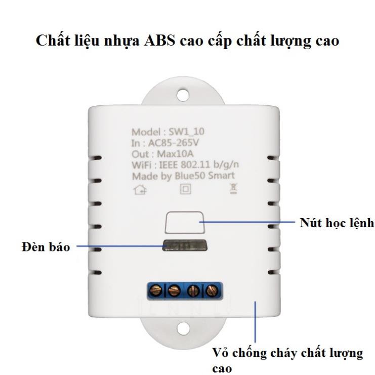 (BAO HANH 12 THANG ) Công tắc điều khiển từ xa đa năng qua Wifi 16A ( CỐNG SUẤT LỚN 3500W )