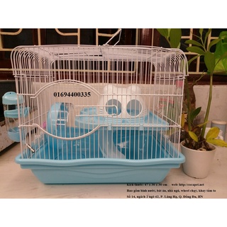 Lồng hamster size to 36 x 27 x 30 cm đầy đủ đồ như hình