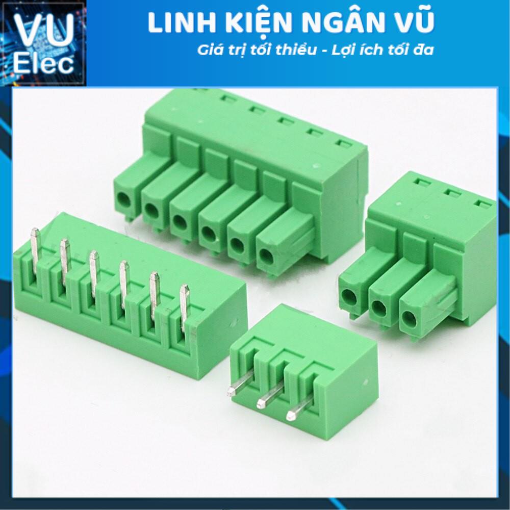 [Đầu nối] CON 4 15EDG3.81-4P Xanh Thẳng, Xanh Cong