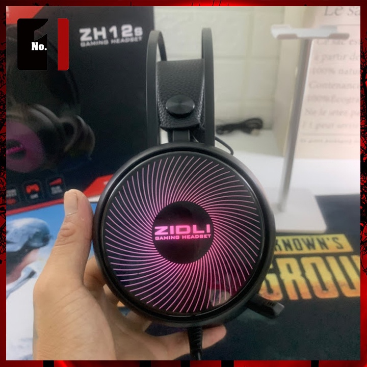 Tai Nghe Nhạc Headphone Gaming Chụp Tai Có Dây ZIDLI ZH12S Led RGB Tai Nghe Game Thủ Máy Vi Tính Laptop Pc