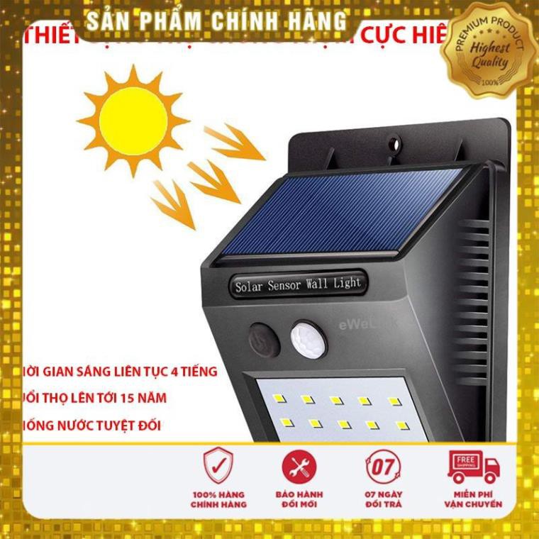 [ Cao Cấp ]  Đèn Đường Năng Lượng Mặt Trời Solar Light - Đèn ốp tường -  Chính Hãng - BH 24 Tháng  [Big Sale]