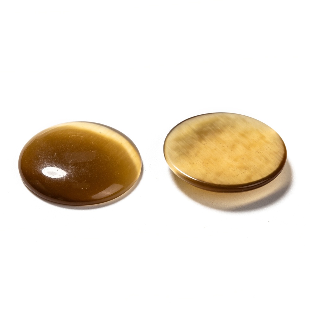 Bộ 5 Đá Cabochon Mắt Mèo Nửa Vòm Tròn / Mái Vòm 25mm Đường Kính 5mm Dày