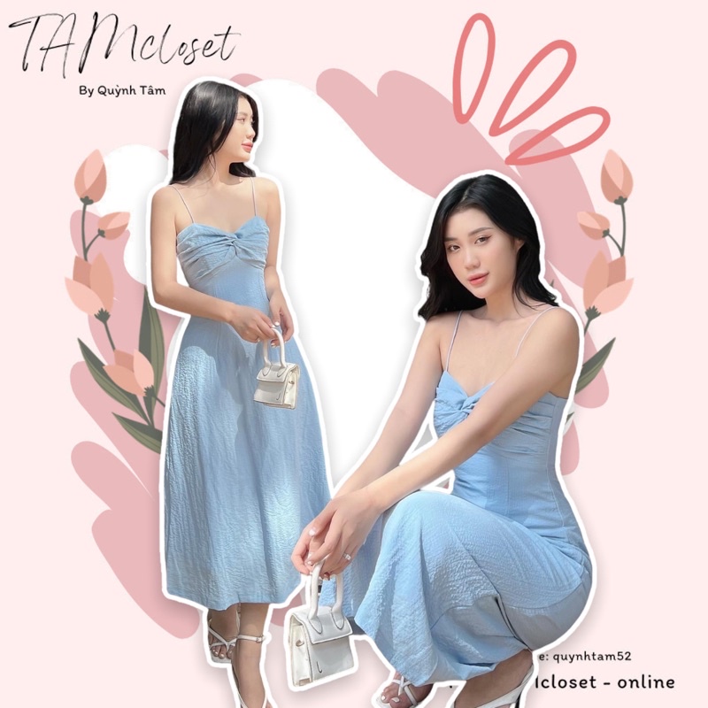 Đầm 2 dây xoắn ngực - TK720