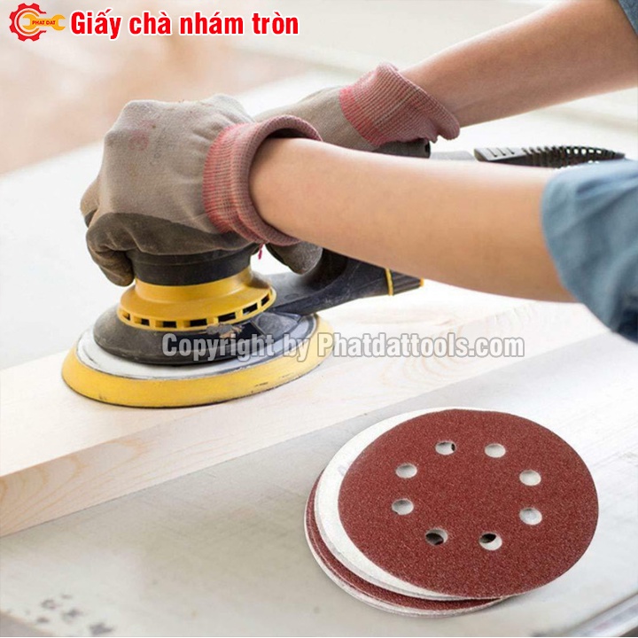 Giấy chà nhám tròn các phi 125 - 180 - 230mm - Hộp 10 tờ180