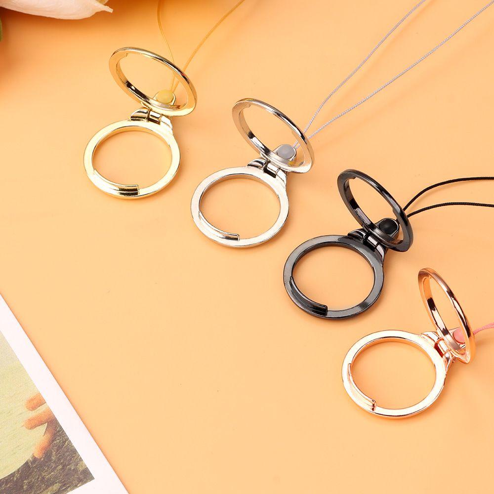 Giá Đỡ Điện Thoại Dạng Nhẫn Đeo Ngón Tay 2 Trong 1 Màu Cầu Vồng Đa Năng
