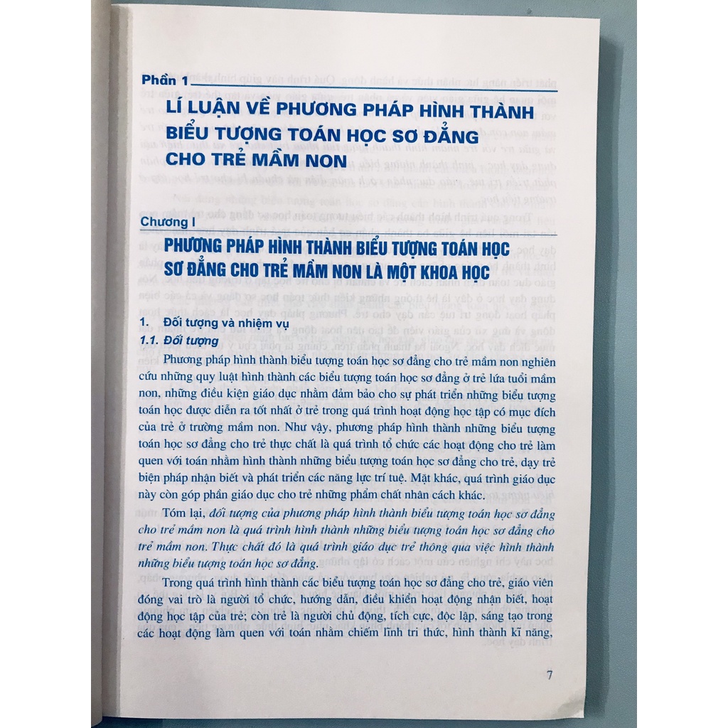 Lí luận và phương pháp hình thành biểu tượng toán học sơ đẳng cho trẻ mầm non