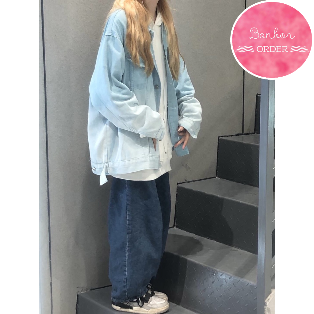 ÁO KHOÁC JEAN ULZZANG PHỐI MÀU RẤT XINH -