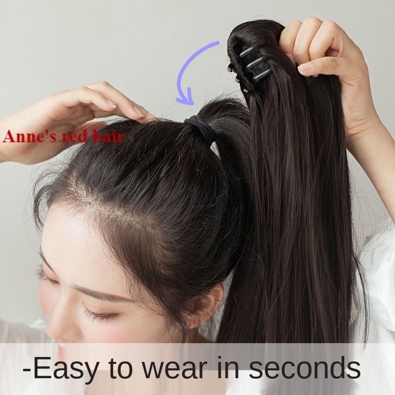 Tóc giả đuôi ngựa dài hơi vểnh tự nhiên cho nữ