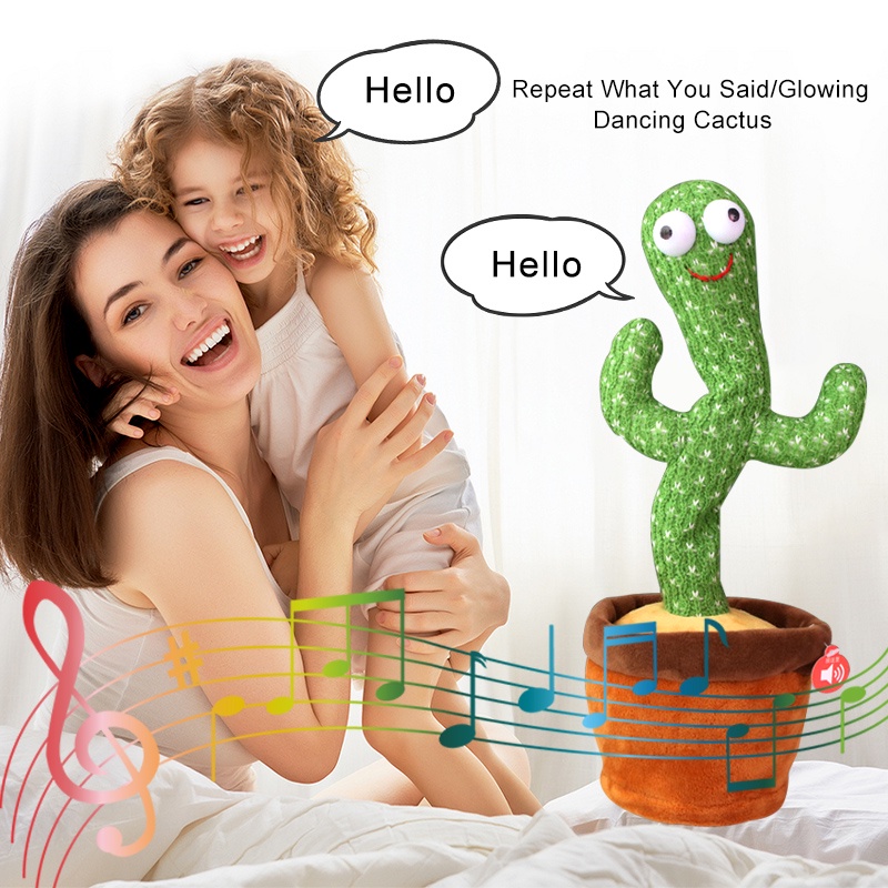 Đồ Chơi Nhồi Bông Hình Cây Xương Rồng Có Thể Nói Chuyện 120 Bài Poppy