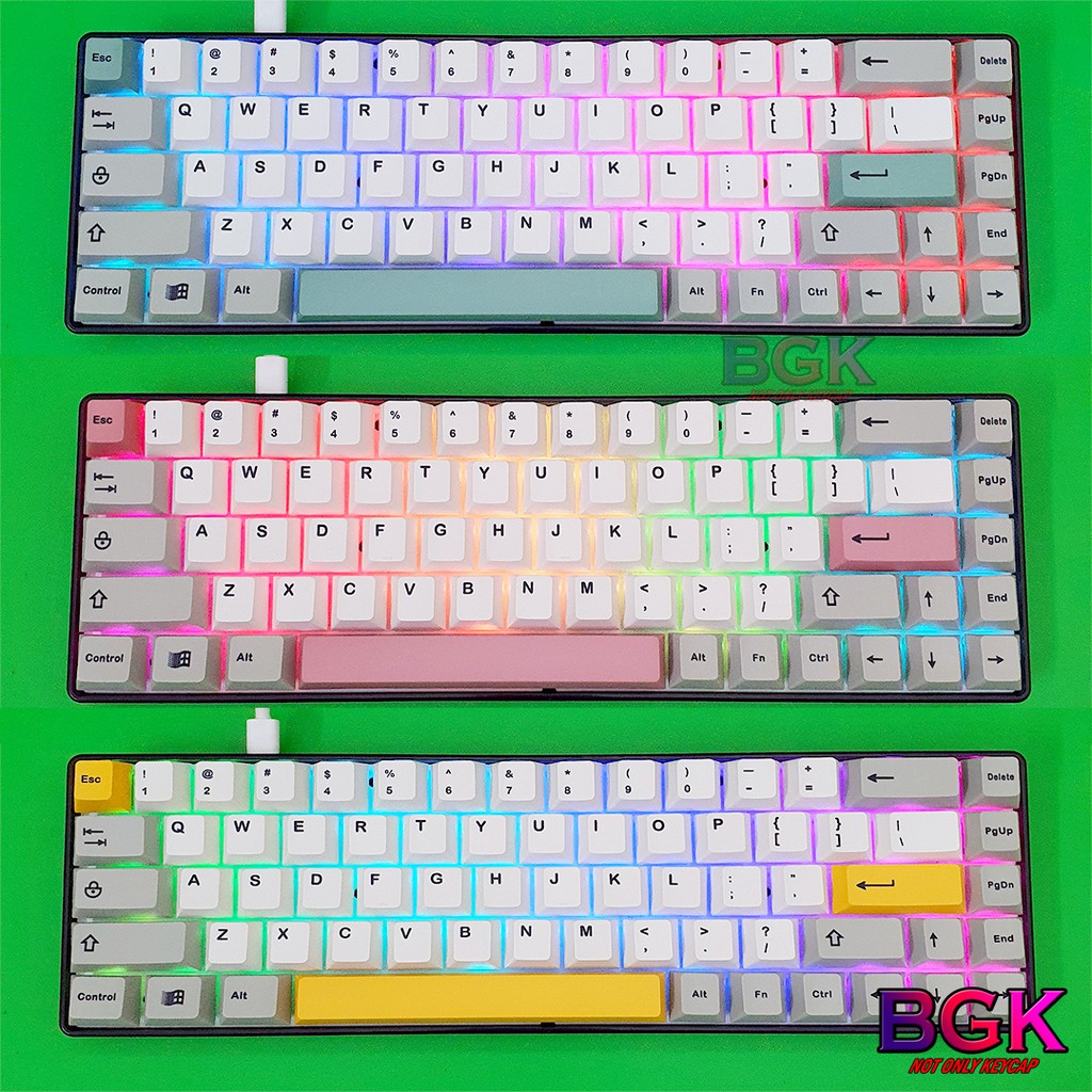 Bộ Keycap CGMK 9009 Thick PBT Cherry Profile Dye Sub 134 Nút cân được layout 68,84,96,98...