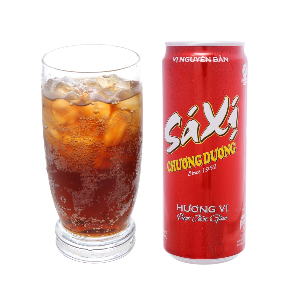 Lốc 6 Nước Ngọt Có Gas Xá Xị Chương Dương Soft Drink Lon 330ml Date Luôn Mới