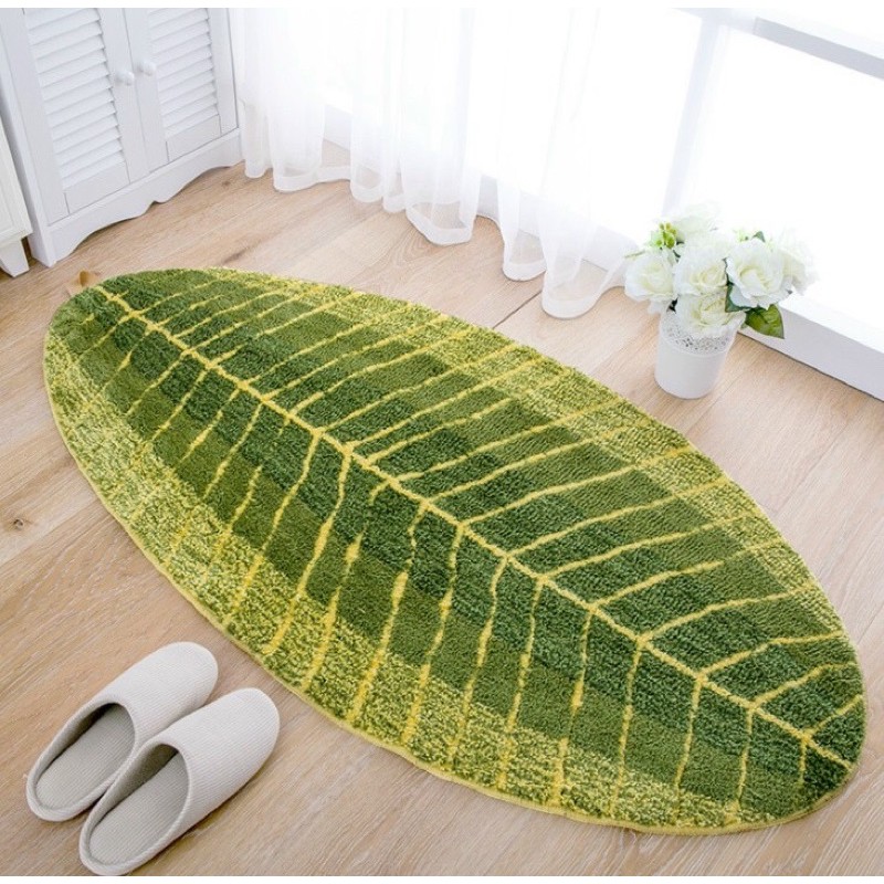 Thảm Chiếc Lá Xanh Lông Cừu